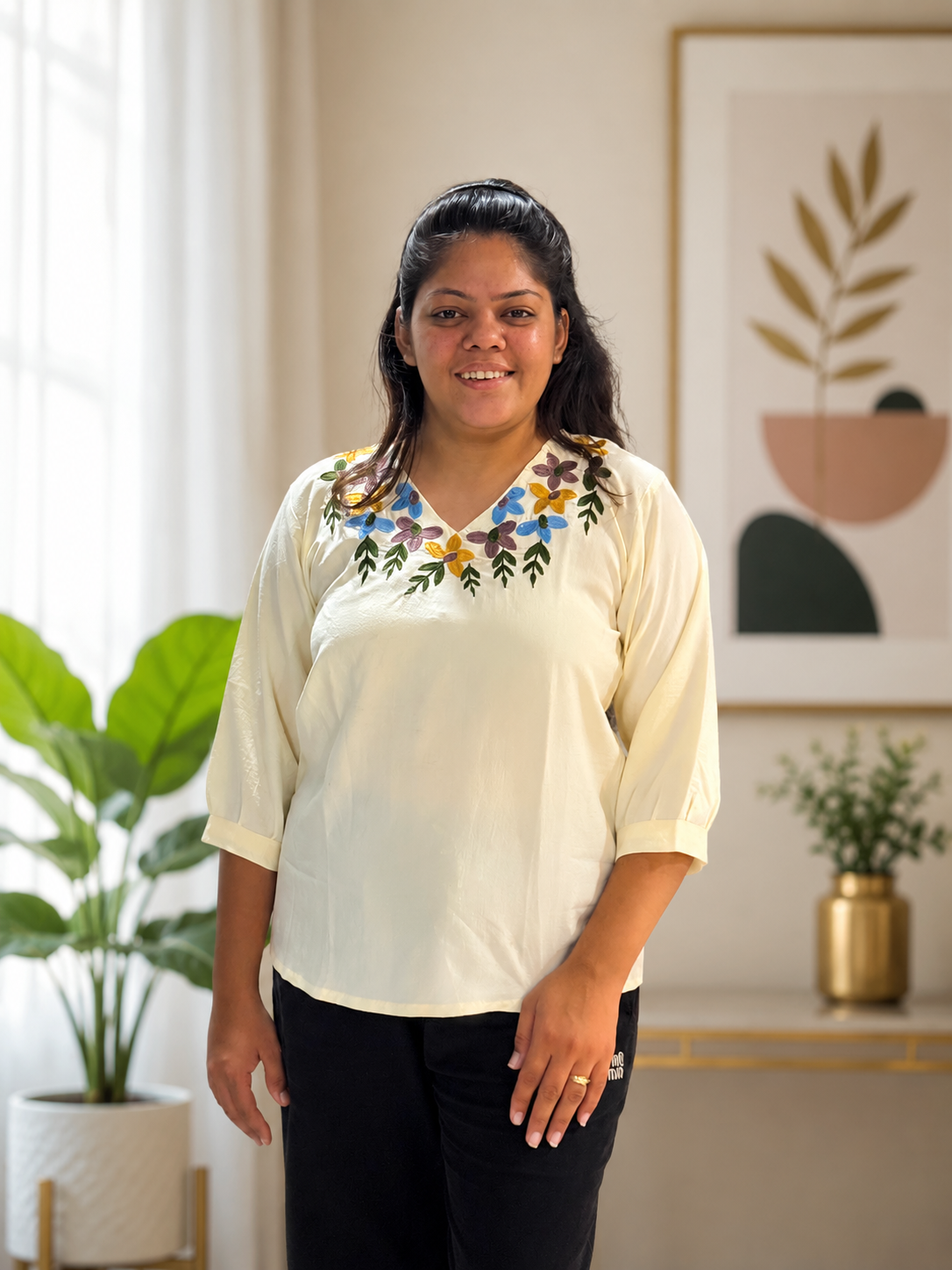 SUMMERS IMPORTANT EMBROIDERY COTTON TOP