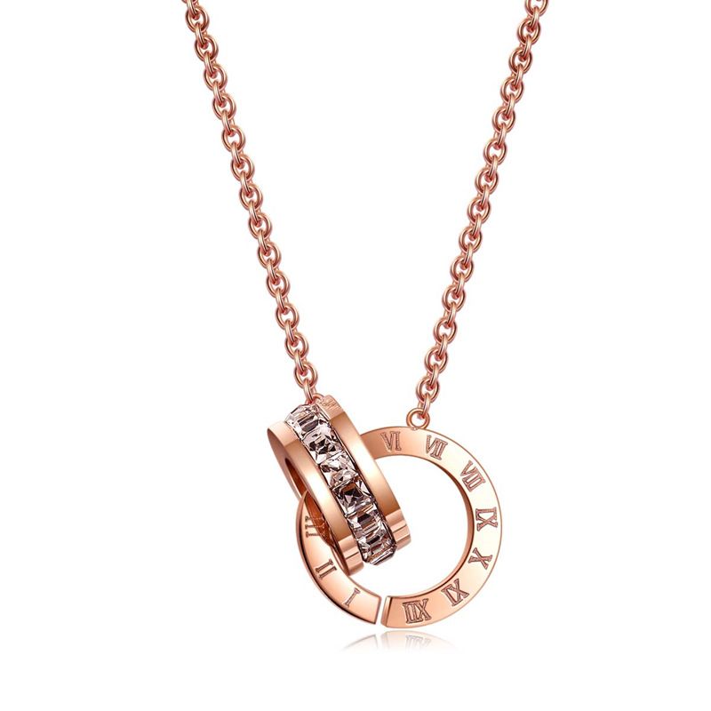 GLAMAROUS ROMAN NUMBERE PENDAL EITH CHAIN