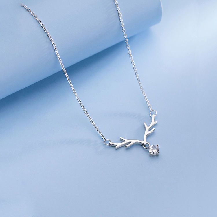 DEER ANTLER SHAPED SILVER PENDAL