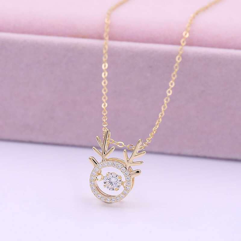 PENDANT 10 RAINDEER GOLD-PLATED ALLOY