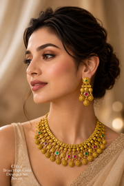 BRASS HIGH GOLD TASK JAJAR SET