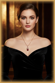 ZIRCON STUDDED NECKLACE LIGHTWEIGHT ADJUSTABLE ROSEGOLD PENDAL CHAIN