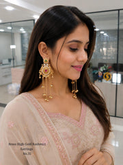 BRASS HIGH GOLD KASHMIRI EARRINGS