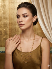 2 LINE FANCY DIRECT GOLD CHAIN