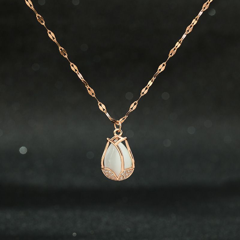 FLOWER ROSE GOLD CHAIN PENDAL NECKLESS FOR WOMEN & GIRLS