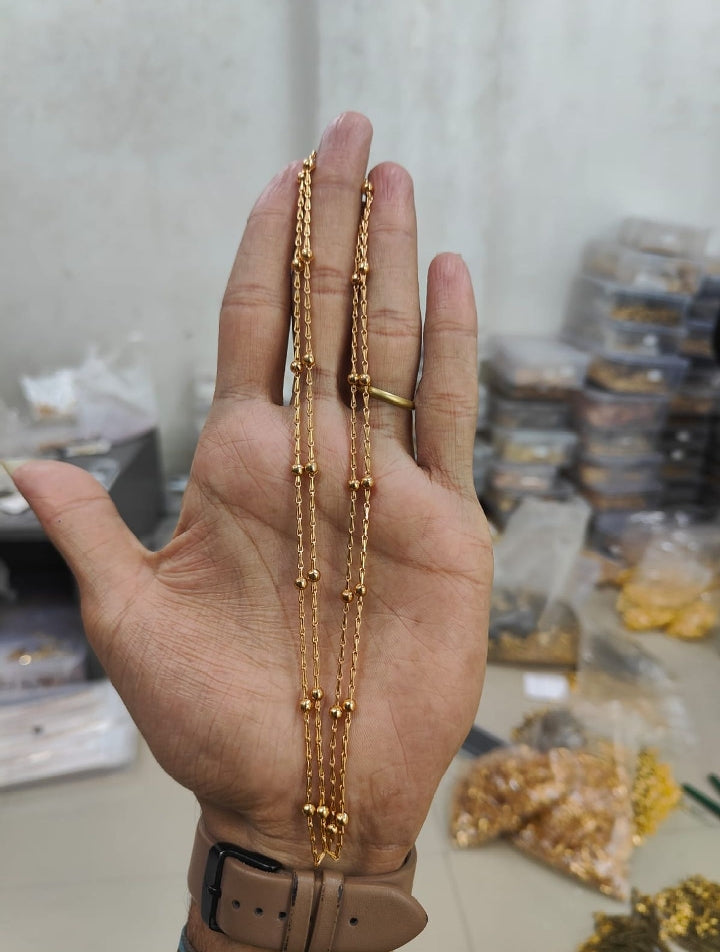 2 LINE FANCY DIRECT GOLD CHAIN