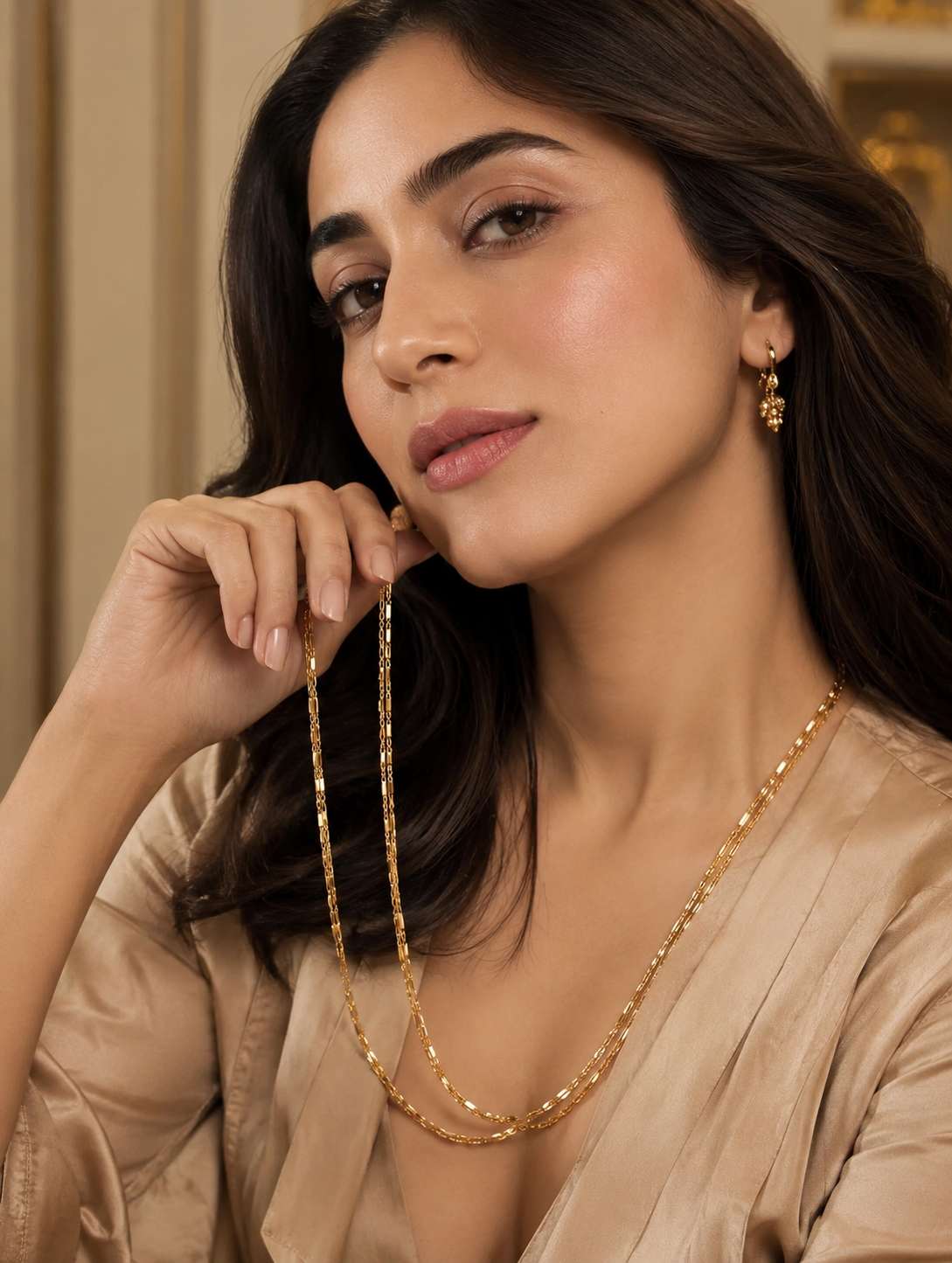 2 LINE FANCY DIRECT GOLD CHAIN