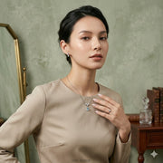 RONUND TEARDROP PEAR PENDAL  SILVER