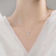 DEER ANTLER SHAPED SILVER PENDAL